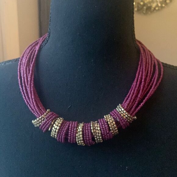 Multi strand beaded necklace preloved ❤️ - Picture 1 of 4